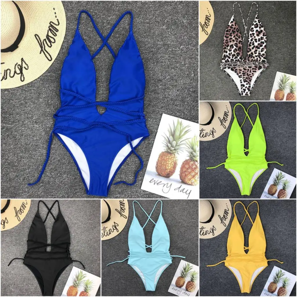 

Swimwear Women Bikini 2019 Swimsuit Bandage Swimwear Women One Piece Swimming For Women Sexy Swimsuits Swim Suit Women Swimwear