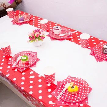 

Hot Sale 108*180cm Polka Dot Plastic Disposable Table Cloth kids birthday decoration party Supplies,Free shipping.