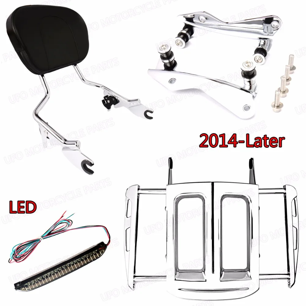 Kit de Hardware y portaequipajes de dos piezas y respaldo Sissy Bar