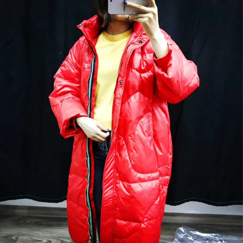 2018 New Women's Winter Down Jacket Coat Loose Fashion Long Size Large Size Coat Thick Warm Outert Tq024 Coats