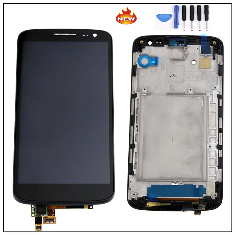 

Black White For LG G2 Mini D620 D618 LCD Display Touch Screen Digitizer with Bezel Frame Full Assembly Replacement Parts+tools