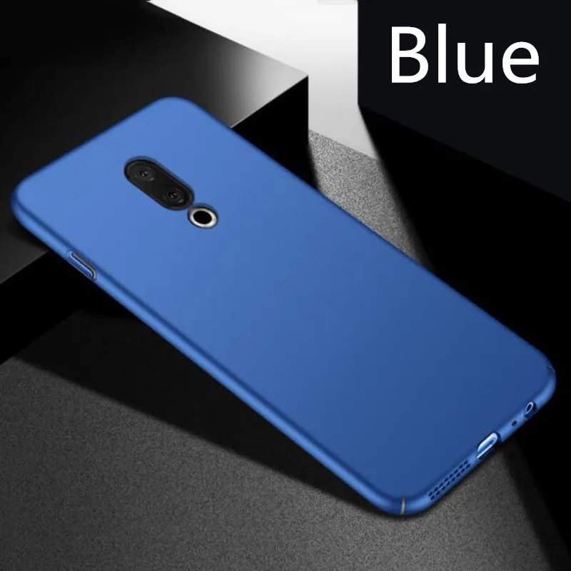 Ультра Тонкие Жесткие ПК-Чехлы для meizu 16th Plus 16X M6 Note 8 Матовая защитная оболочка для meizu 15 16 Lite Plus X8 M6T M6S coque - Цвет: Blue