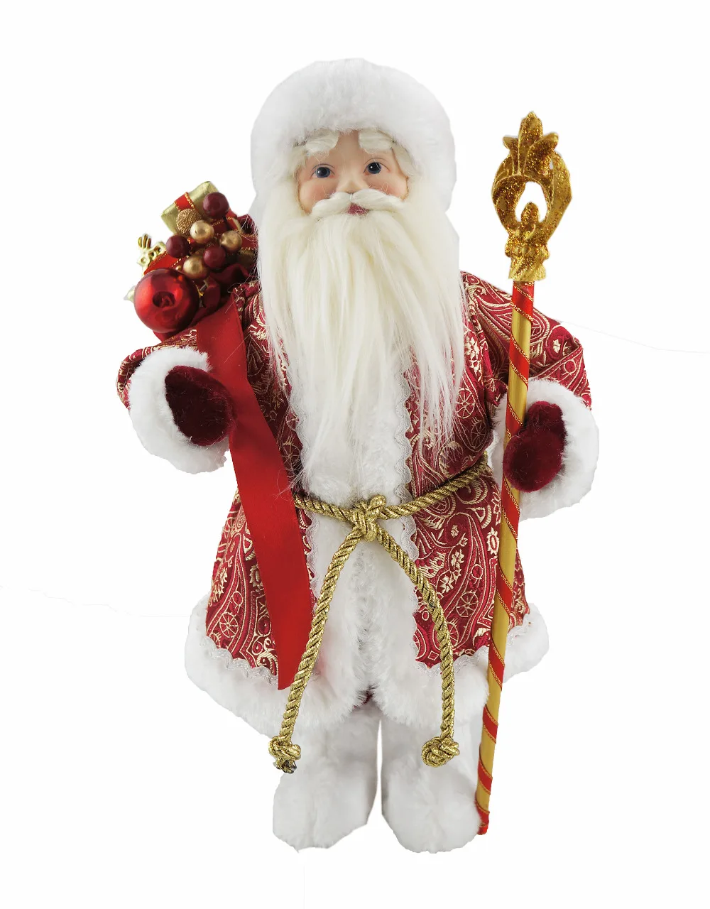 

Cosette 33CM Santa Claus Russian Style Christmas Father For Home Decor Porcelain Dolls Red