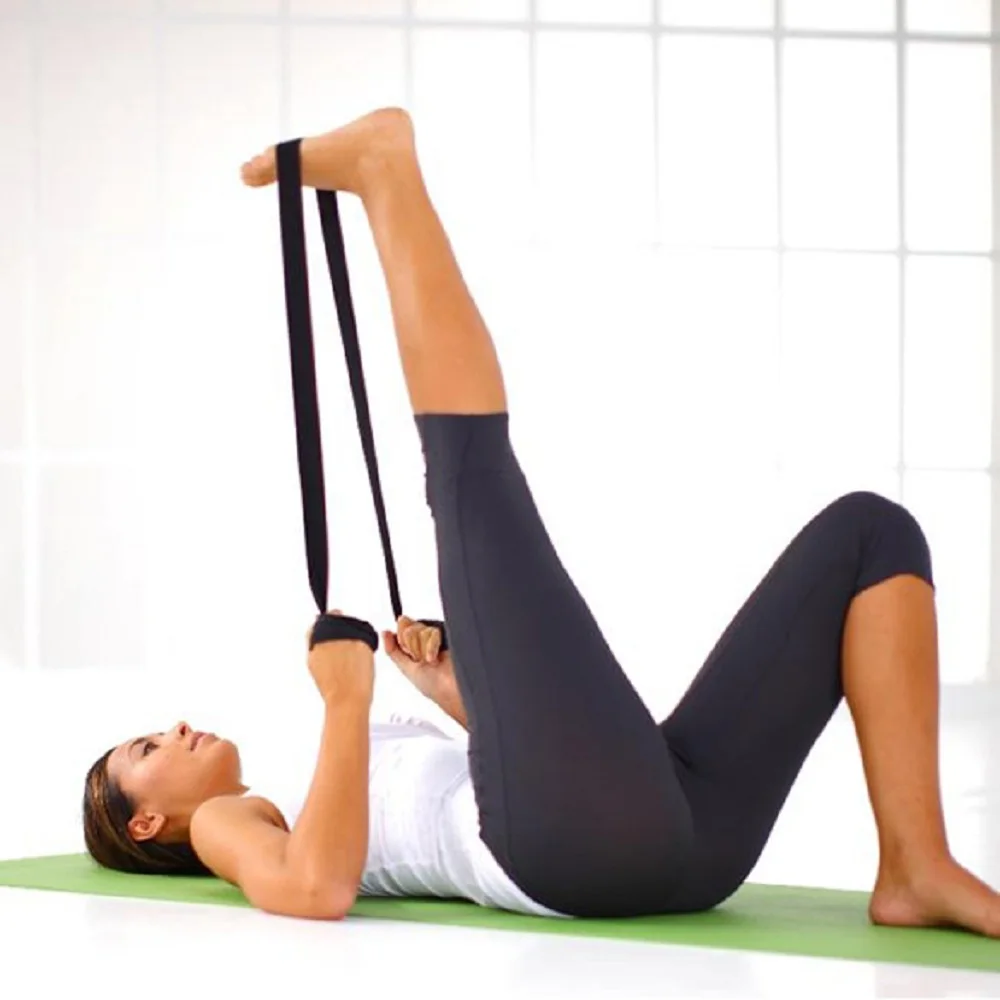 4 Colors 6FT Yoga Stretch Strap D Ring Training Belt Waist Leg Fitness