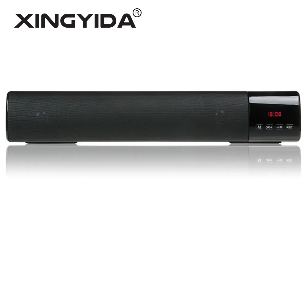 

XINGYIDA Dual Bass Soundbar Bluetooth Speaker Portable Touch Wireless speakers 10W 3D stereo Music Column LCD Play for PC Phone