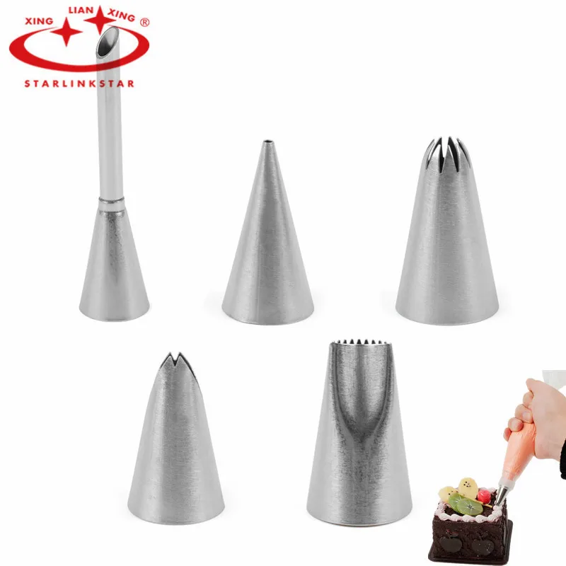 

1Set Decorating Nozzles Set Piping Cream Syringe Tips Muffin Dessert With Confection Bag Tip Coupler Cake Decorating Tools