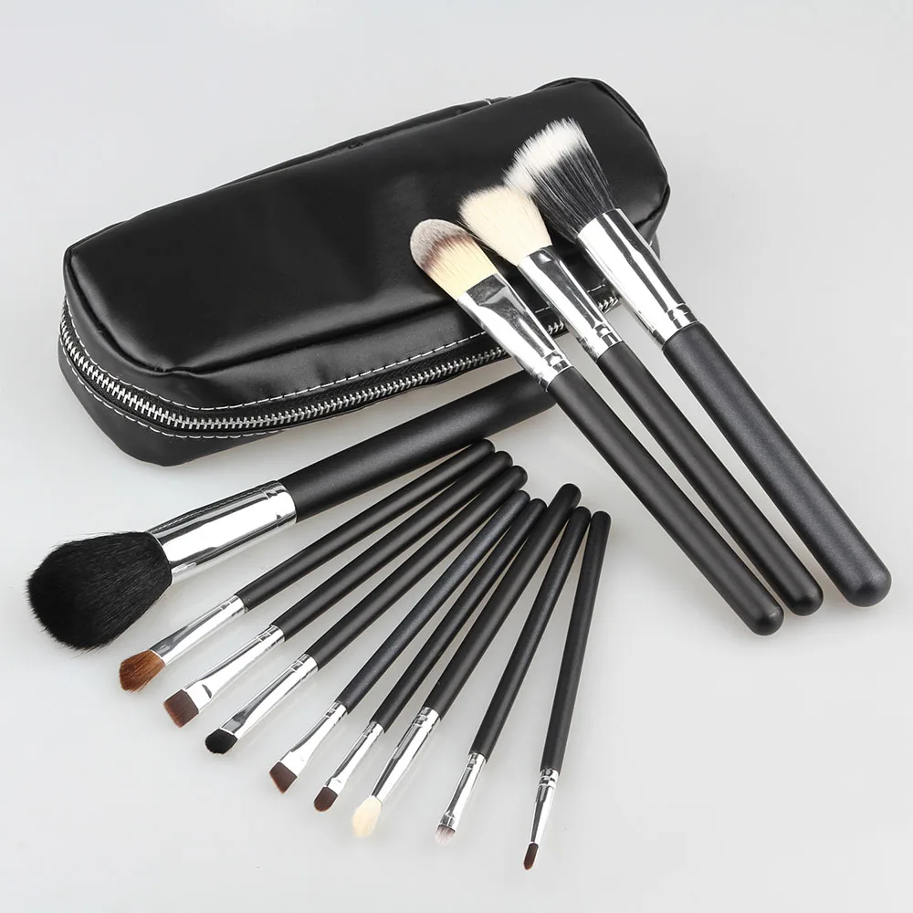12pcs makeup brushes maquiagem powder eye shadow silver handle goat hair (1)