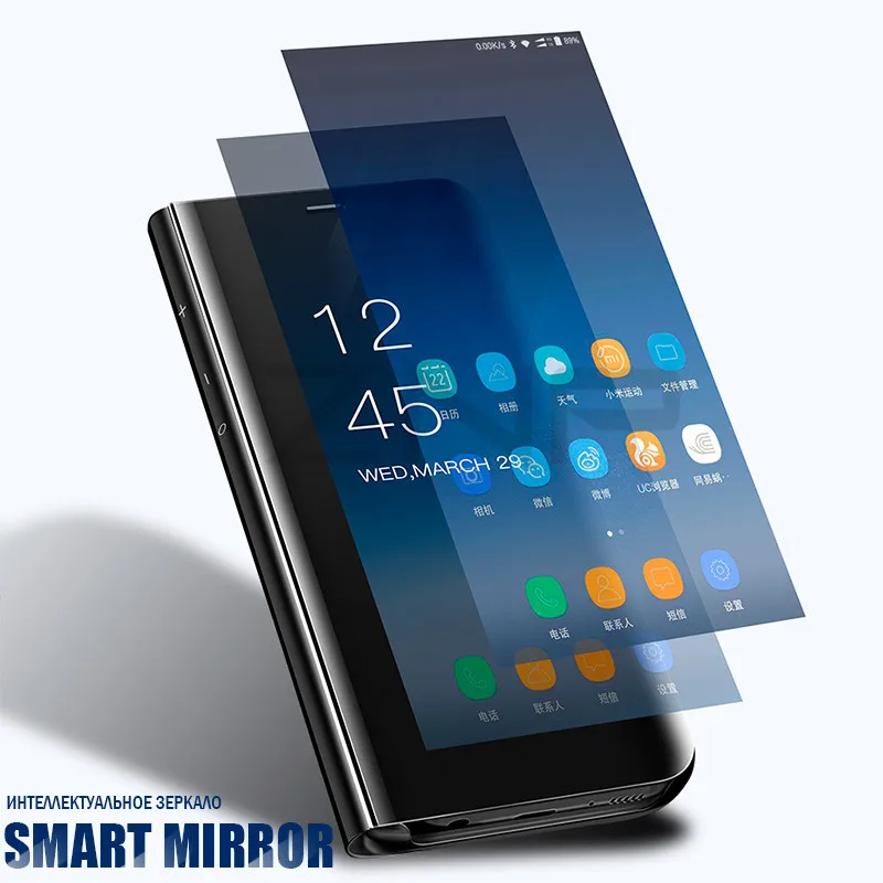 ZNP прозрачный зеркальный флип-чехол для samsung Galaxy S9 S8 Plus S7 S6 Edge чехол для телефона samsung Note 8 A3 A5 A7 A8 чехол