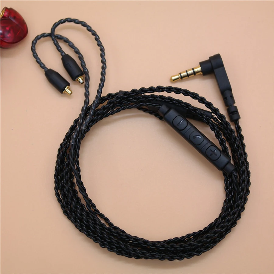 Наушники вкладыши MMCX для Shure SE215 SE535 SE846 UE900 обновленная замена 14 ядер медный витой