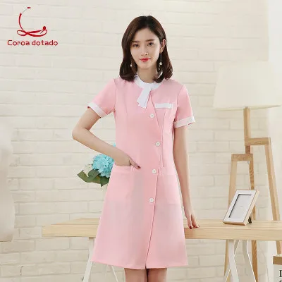 

Fashion Korean health care beauty clothing tattoo artist spring and summer work clothes in the long style of doctors and nurses