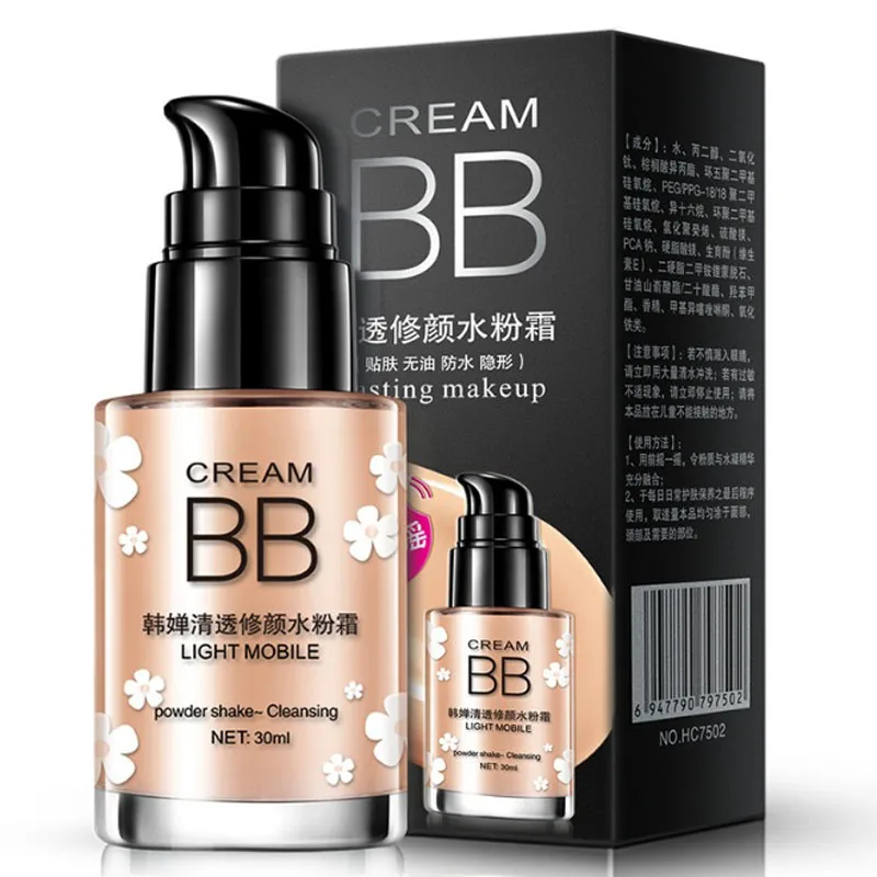 

New Makeup Base Face Liquid Foundation BB Cream Air Cushion invisible Concealer Whitening Moisturizer Oil-control Waterproof