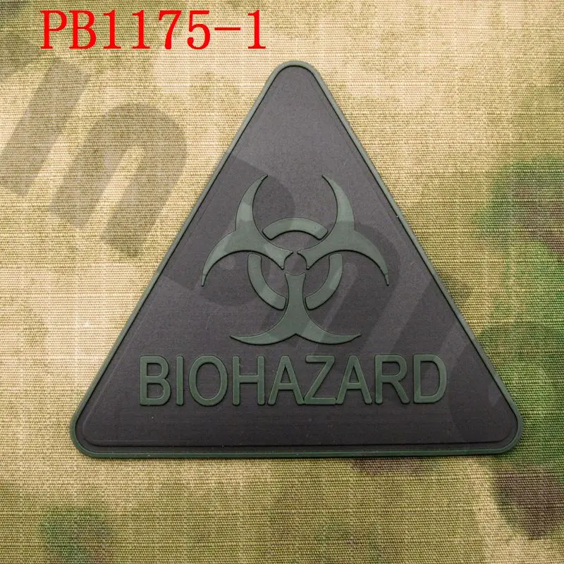 3D ПВХ патч Biohazard зонтик корпорация BIOHAZARD Резиновый патч - Цвет: PB1175 Green