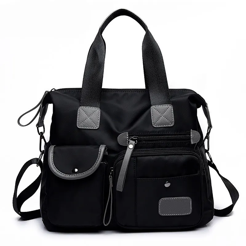 متعددة الوظائف الأمتعة حقائب للنساء جيب كبير عارضة حمل النايلون للماء Crossbody حقائب كتف اليد بولسا الأنثوية