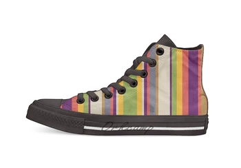 

Fourth Doctor Scarf Design breathable Casual High Top lace-up Canvas shoes sneakers