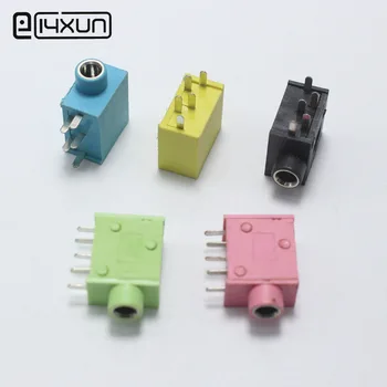 

10PCS PJ-215 PJ-325 3.5MM Headphone jack 5Pin Female Socket Connector for Audio Video RED BLACK BLUE YELLOW GREEN