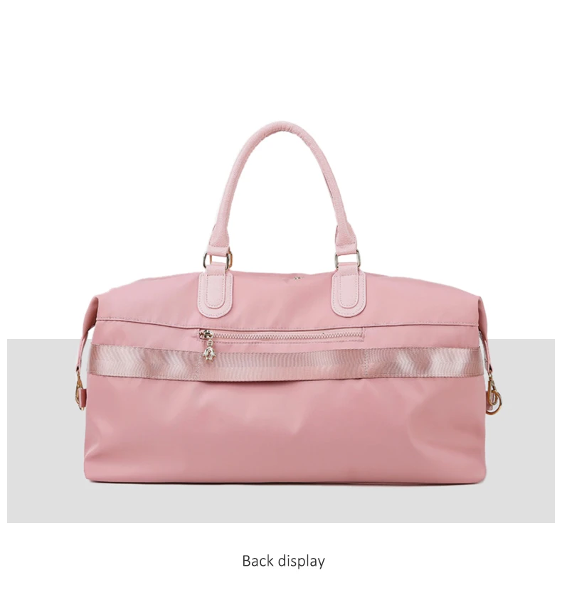 Розовые спортивные сумки для фитнеса для женщин, водонепроницаемые нейлоновые спортивные тренировочные сумки на плечо, дорожная сумка для