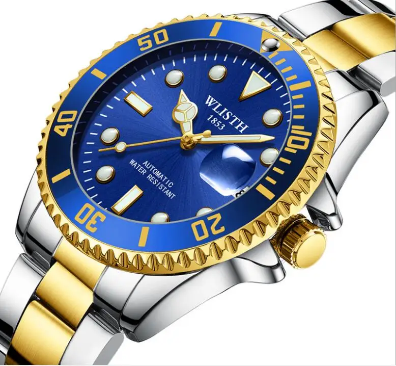 Watches Male Genuine Automatic Mechanical Watch Fashion Waterproof Nightlight Sports Calendar Business Steel Belt Ghost Watch Watches Male Genuine Automatic Mechanical Watch Fashion Waterproof Nightlight Sports Calendar Business Steel Belt Ghost Watch
