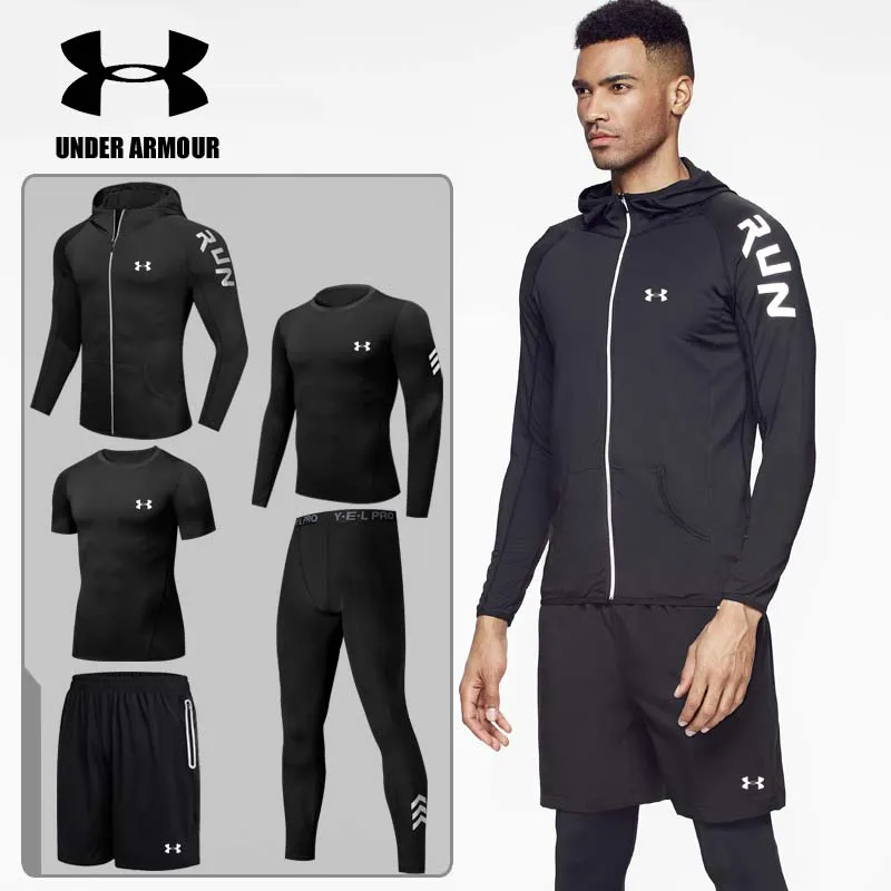 

Under Armour Men Gym clothing compression sports suits running cycling workout clothes breathable exercise jackets new arrivals