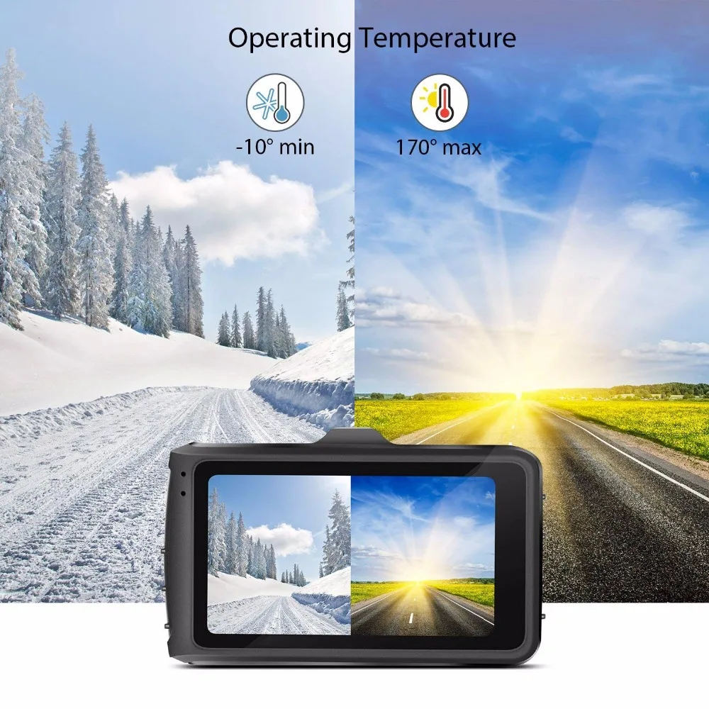 Мини видеорегистратор Novatek 96655 Smart Driving Video Recorder HD 1080P 3 &quotАвтомобильный 170