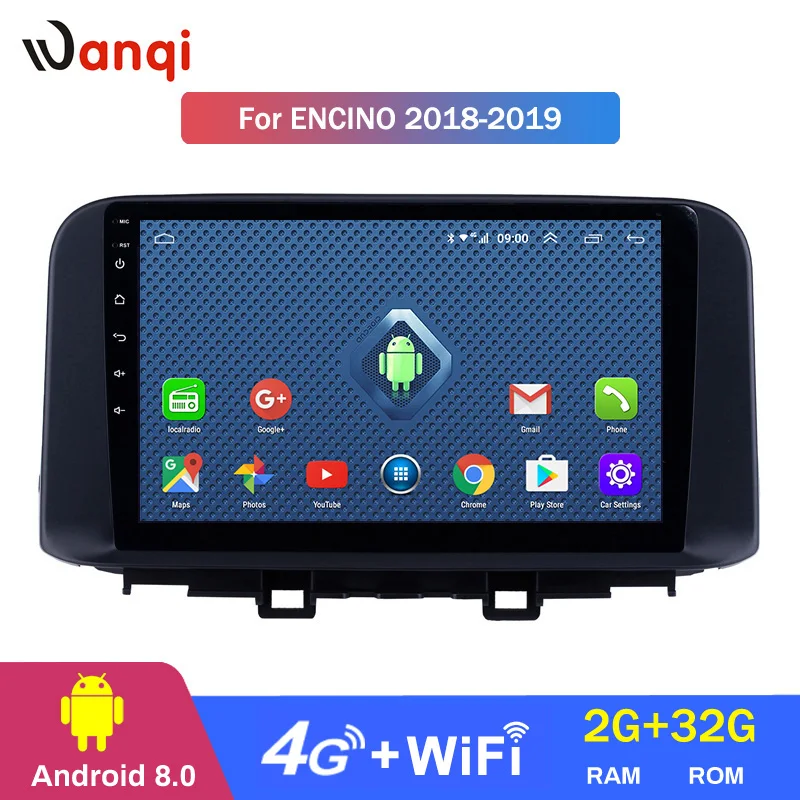 Discount 4G Lte All Netcom 10.1 inch Android 8.0 HD GPS Navigation Radio for 2018 2019 Hyundai ENCINO with WIFI AUX Bluetooth 2