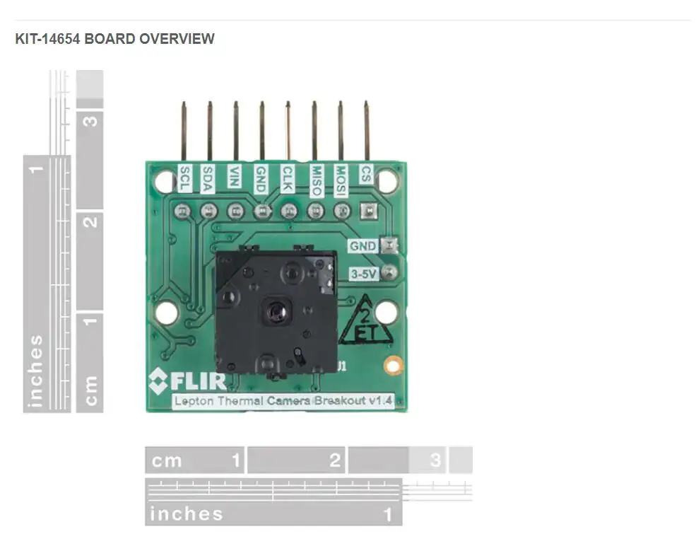 1 шт. x комплект-14654 ARM Video IC макетная плата FLIR радиометрическая Lepton 2,5 длинноволновая инфракрасная(LWIR) imager