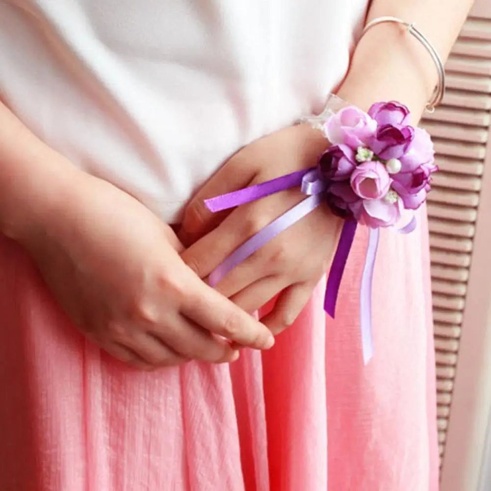 6 Colors Rose Wrist Corsage Bridesmaid Sisters hand flowers Artificial Bride Flowers for Wedding Party Decoration Bridal Prom 6 Colors Rose Wrist Corsage Bridesmaid Sisters hand flowers Artificial Bride Flowers for Wedding Party Decoration Bridal Prom