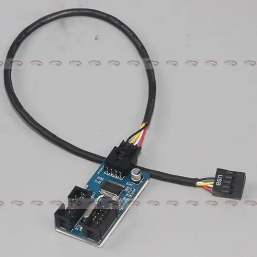 9 Pin Материнская плата USB штыревой разъем 1 2 Женский удлинитель кабель P USB2.0 порт