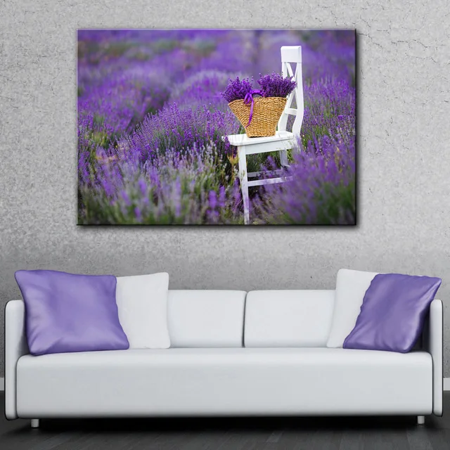 lavender-farm-with-white-chair-flowers-wall-picture-artwork-canvas-painting-art-HD-printed-poster-wood.jpg_640x640