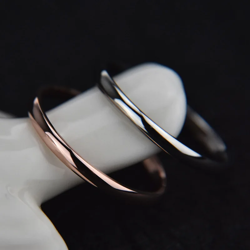 Титановая сталь антиаллергенное гладкое простое кольцо обручальное кольцо пара колец модные ювелирные изделия женские аксессуары