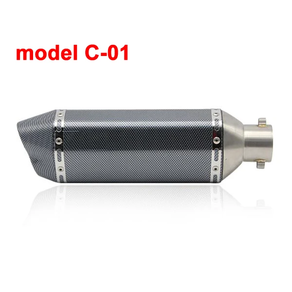 model C-01 ZSDTRP Akrapovic глушитель мотоцикла Escapamento Moto Universel для nmax CRF 230 Z750 CB400 ER6N GY6 с глушителем - Цвет: model C-01