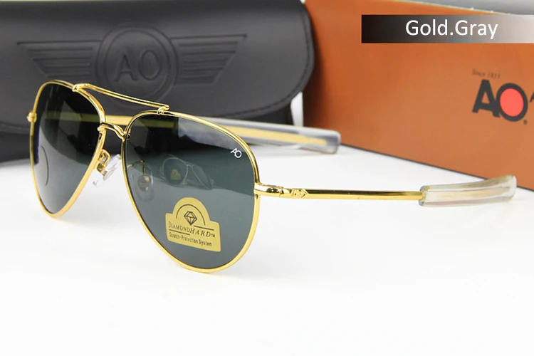 HBK Pilot 90s AO General Pilot американская оптическая 12K Золотая оправа Oculos De Sol армейский Военный Макартур с коробкой K40024