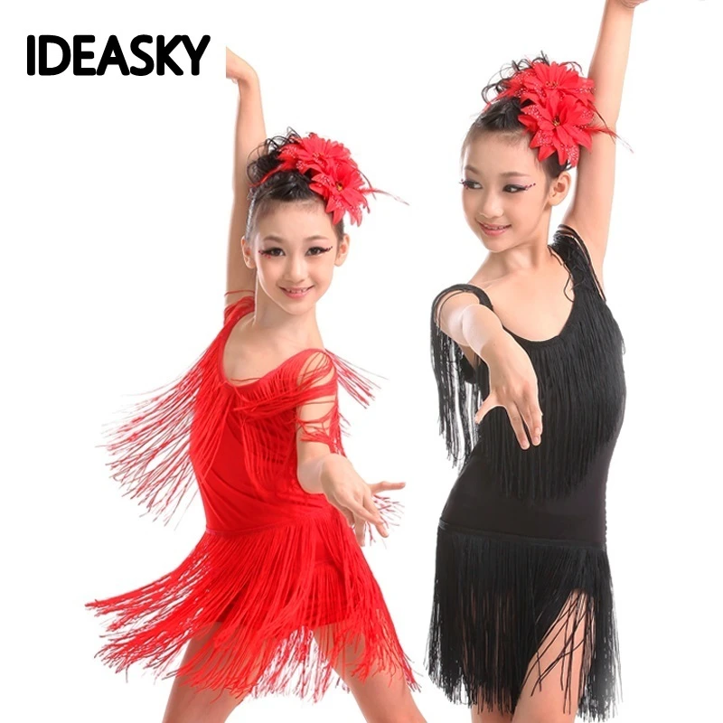 Vestido de baile latino para niñas, faldas y vestidos de tango para baile  de salón, salsa|tango skirt|dance ballroomdress salsa - AliExpress