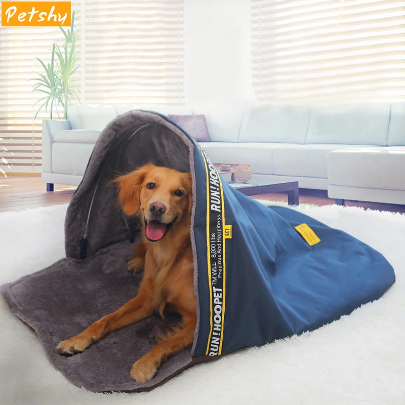 Petshy Dog Sleeping Bags House Pet Tent Cat Bed Nest Warm Small Large Dogs Kennel Cave Cozy Soft