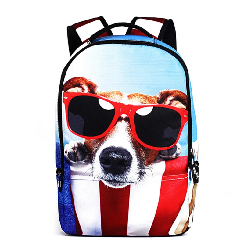 Buy Cool Dog Women Canvas Backpack For Teenage Girls Zoo Animal School