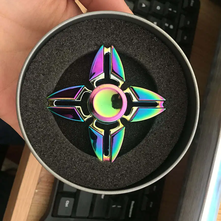 Multicolor de Alta Qualidade do Metal Fidget EDC Caranguejo Mão Spinner Spinning Top Spinner Rotação Tempo Longo Anti Stress Brinquedos