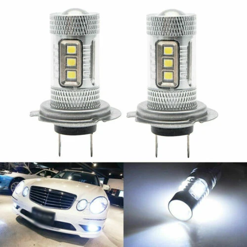 2x H7 Светодиодный лампочки Canbus 15 Вт 15-SMD 2835 Светодиодный фонарь белый Светодиодный Боковой светильник головной светильник тумана светильник лампы противотуманных фар 6000 К