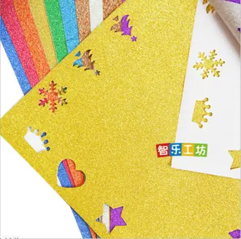 

A4 (20*30cm)Flash Powder Cardboard Paper Glitter Crafts Paper Powder Paper Handmade DIY Material Without Sticker Children's Toy