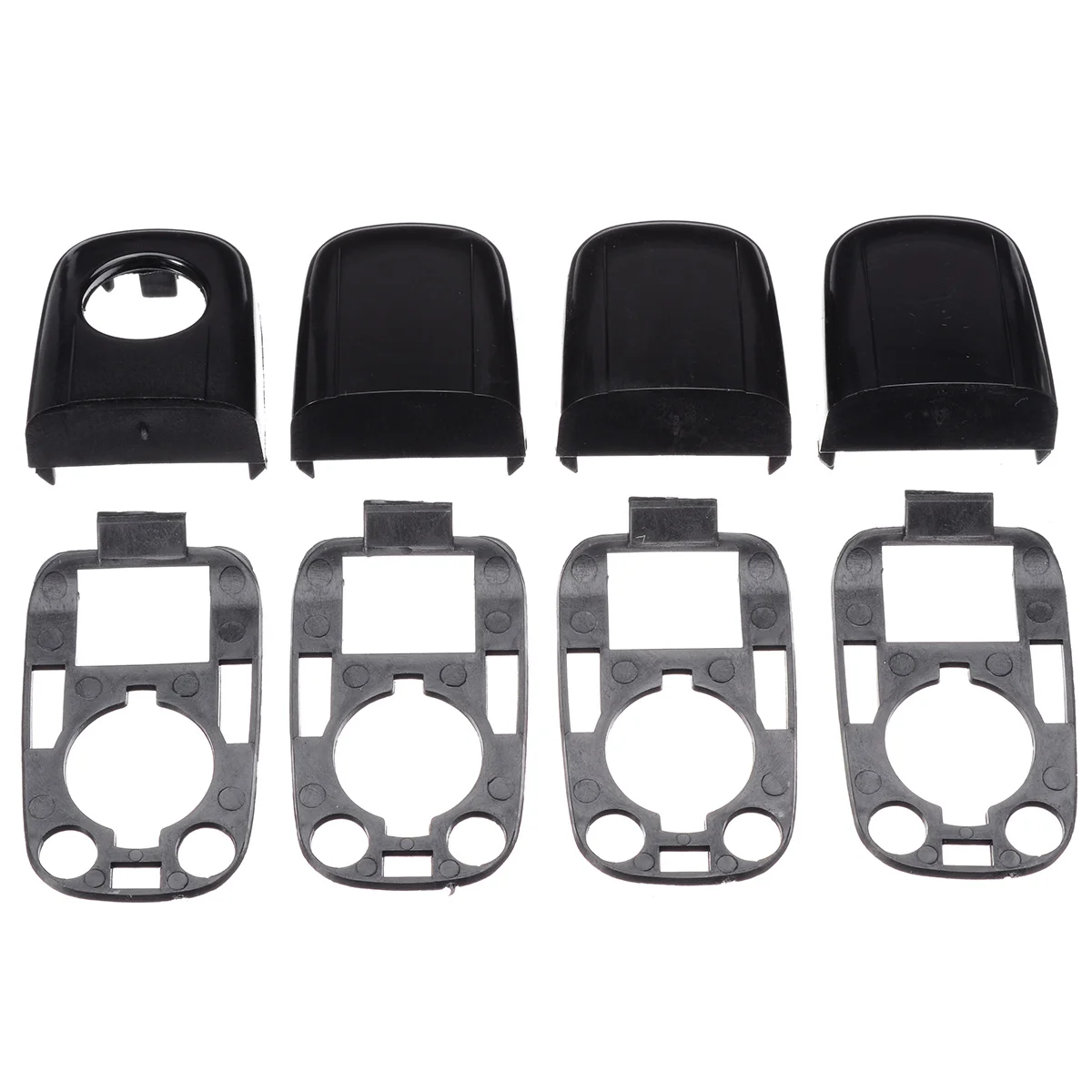8pcs/set Car Door Handle End Cap Kit Left & Right Door Handle Lock Cover Cap For Peugeot 307 For Citroen C2 C3