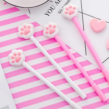 

10Pcs Cute Cat Claw Gel Pen Stationery School Office Supply Stationary Store Kawai Animal Art Accessory Kids Lovely Kawaii Gift