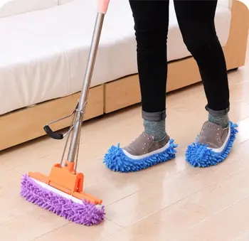 

Fabric Cleaner Grazing Slippers House Bathroom Floor Cleaning Mop Cleaner Slipper Lazy Shoes Cover Microfiber Hot Selling