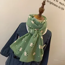 Модный осенне-зимний детский шарф, весенний хлопковый шейный платок, милый теплый шаль и шарфы с пентаграммой для маленьких мальчиков и девочек, Hijabs