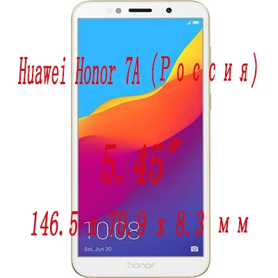 2 шт закаленное стекло для русской Honor 7C 5,7 Pro 7A 5,45 9H Защитная пленка для экрана для huawei 7C Pro 5,99 7A Pro 5,7 - Цвет: Honor 7A 5.45