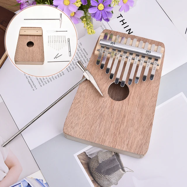 10 Key Tone Kalimba African Thumb Piano Mbira Finger Percussion Keyboard Musical Instruments Kalimba Wood