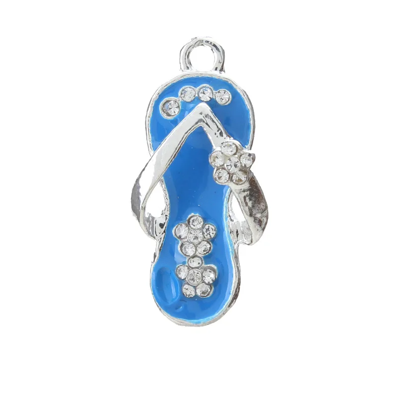 

2pcs/lot 15*30mm Trends Metal Flip Flop Charm DIY Bracelet Necklace Jewelry Earrings Jewelry Accessories Pendant Keychani