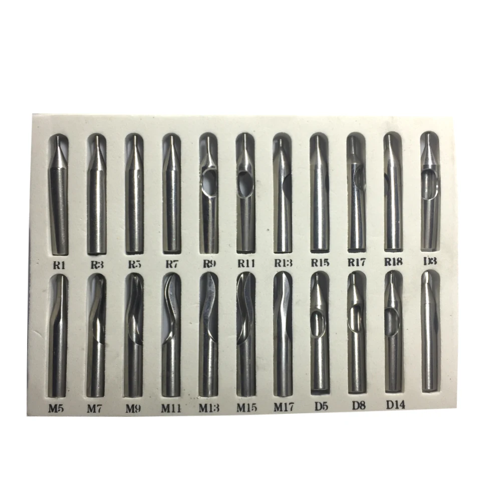 

22 pc set STAINLESS STEEL TATTOO TIPS SET FOR GRIP & MACHINE