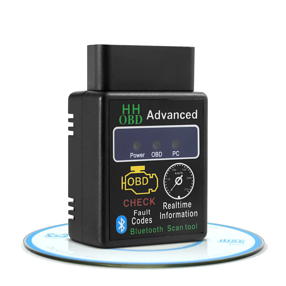 HH OBD расширенный мини ELM327 v2.1 черный Bluetooth OBD2 автомобильный беспроводной адаптер сканер инструмент Bluetooth ELM327 HH OBD интерфейс