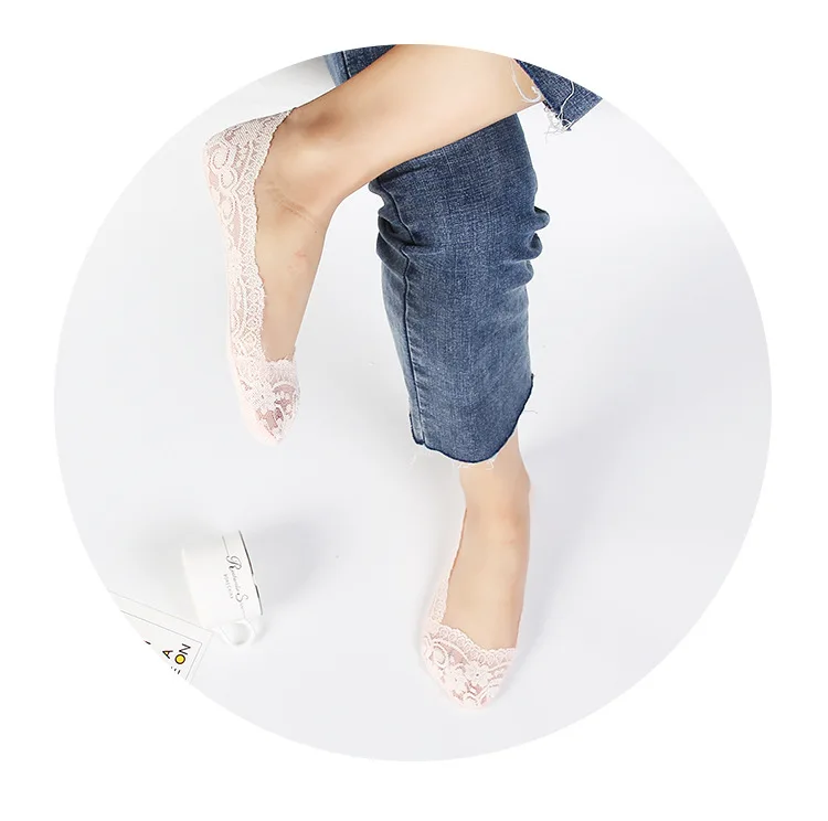 Экзотическая одежда носки 5 пар модные женские Девушки Летний стиль кружева цветок короткие носки противоскользящие невидимые носки по щиколотку Sox