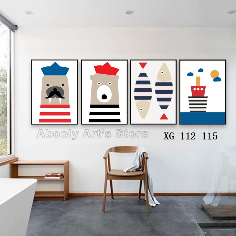 Beer Canvas Poster Print Art Decor Wall Picture Nordic Animals For Living Room Home Abstract | Дом и сад