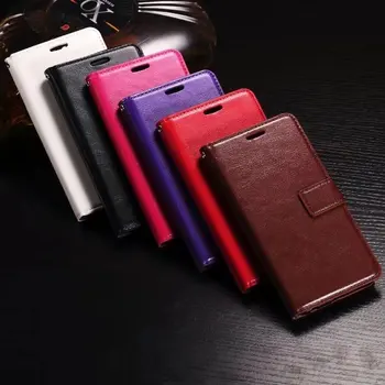 

50pcs/lot Crazy Horse Wallet Leather Case For huawei Honor 9 lite/Enjoy 7S/For huawei P smart Photo Frame Card Slots