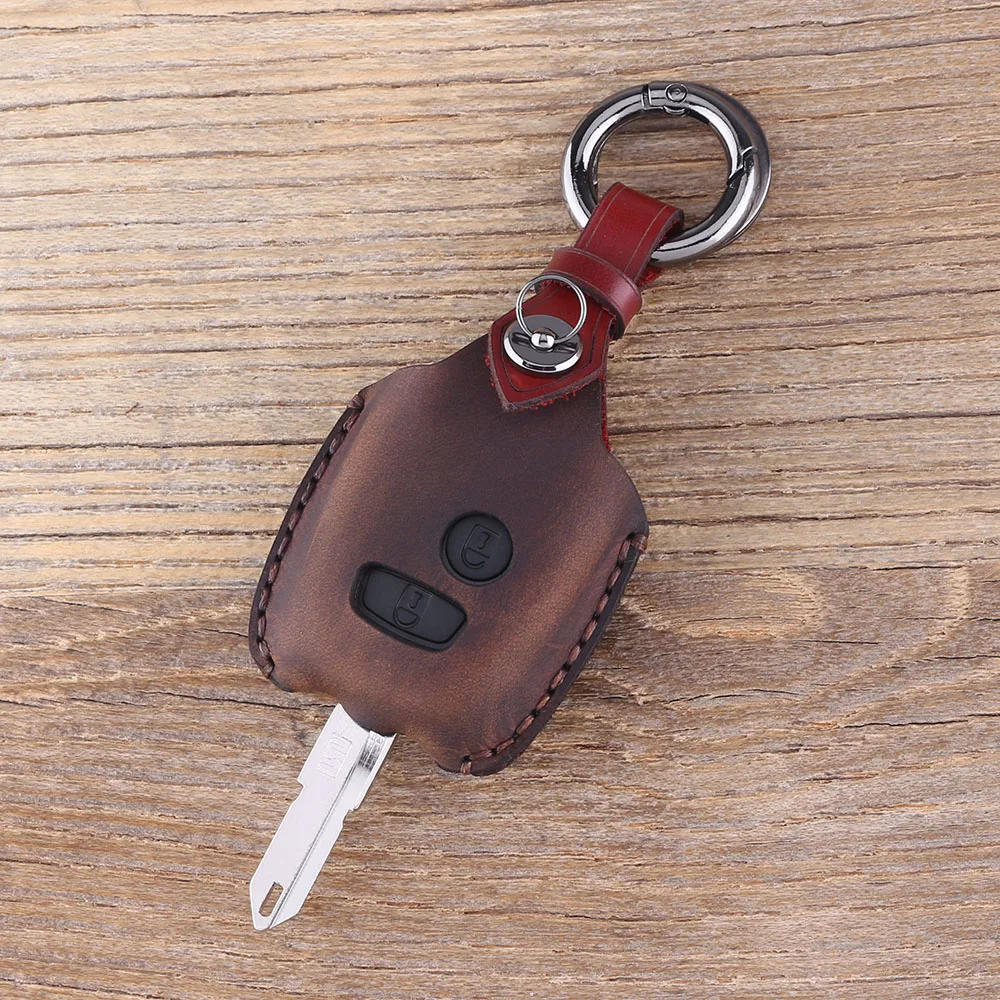 KEYYOU 2 вида подкладки: кожа и кнопочный ключ автомобиля чехол для Citroen c4 c5 Berlingo; Picasso Xsara Picasso для peugeot 206 207 307 107 406 408 - Количество кнопок: Color 2